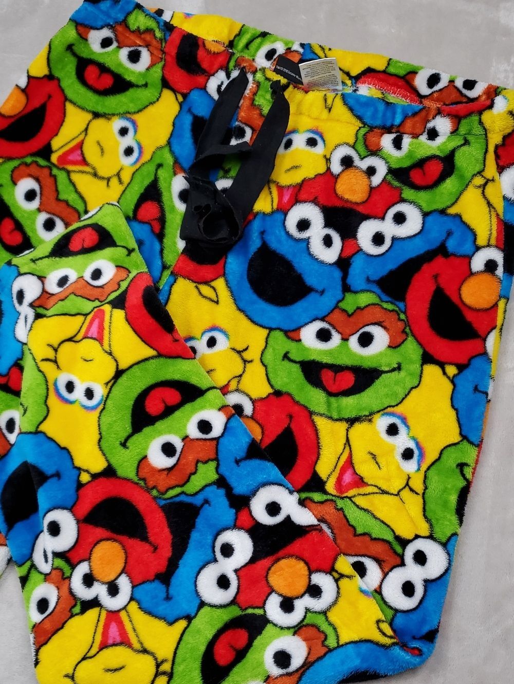 Sesame Street Plush Sleep Pants Women 2XL | Elmo Cookie Monster Characters